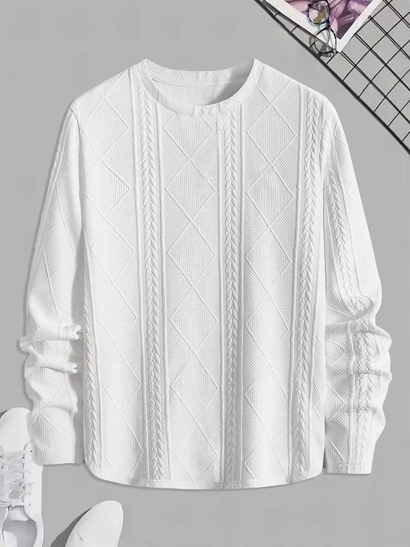 Men'S Homewear Pajamas Long Sleeve Fashion Daily High Quality Solid Color Pajamas