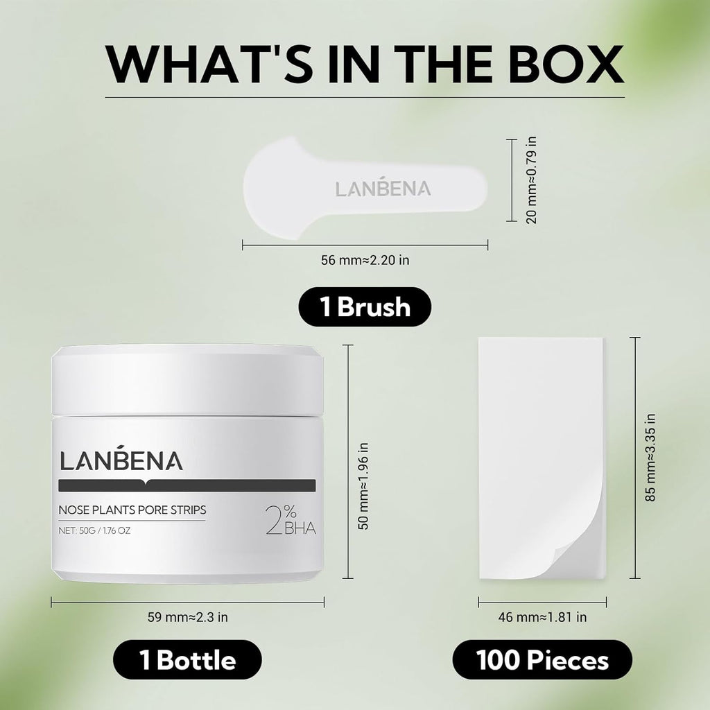 Bandelettes Pour Points Noirs (50 Grammes), 100 Pièces Masque Point Noir,  Patch Point Noir