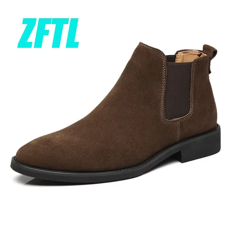NEW Men'S Chelsea Boots Men'S Boots Cow Suede Slip-On British Style Desert Boots Men'S Casual Boots Men'S Ankle Boots 2023