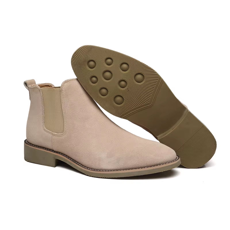 NEW Men'S Chelsea Boots Men'S Boots Cow Suede Slip-On British Style Desert Boots Men'S Casual Boots Men'S Ankle Boots 2023