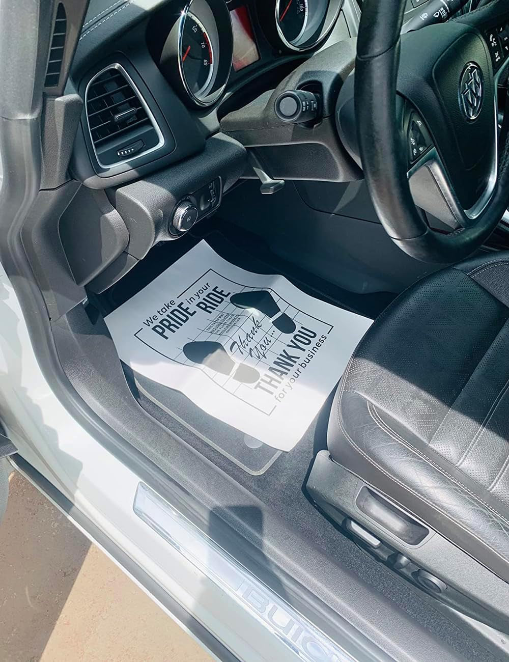 White Car Paper Floor Mats,50Pcs Vehicles Disposable Floor Pads,Temporary Cars F