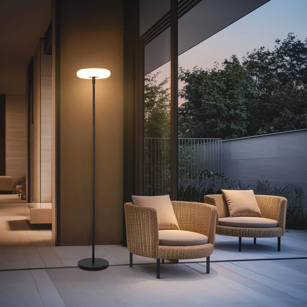 Minimalist Solar Powered Outdoor Floor Lamp