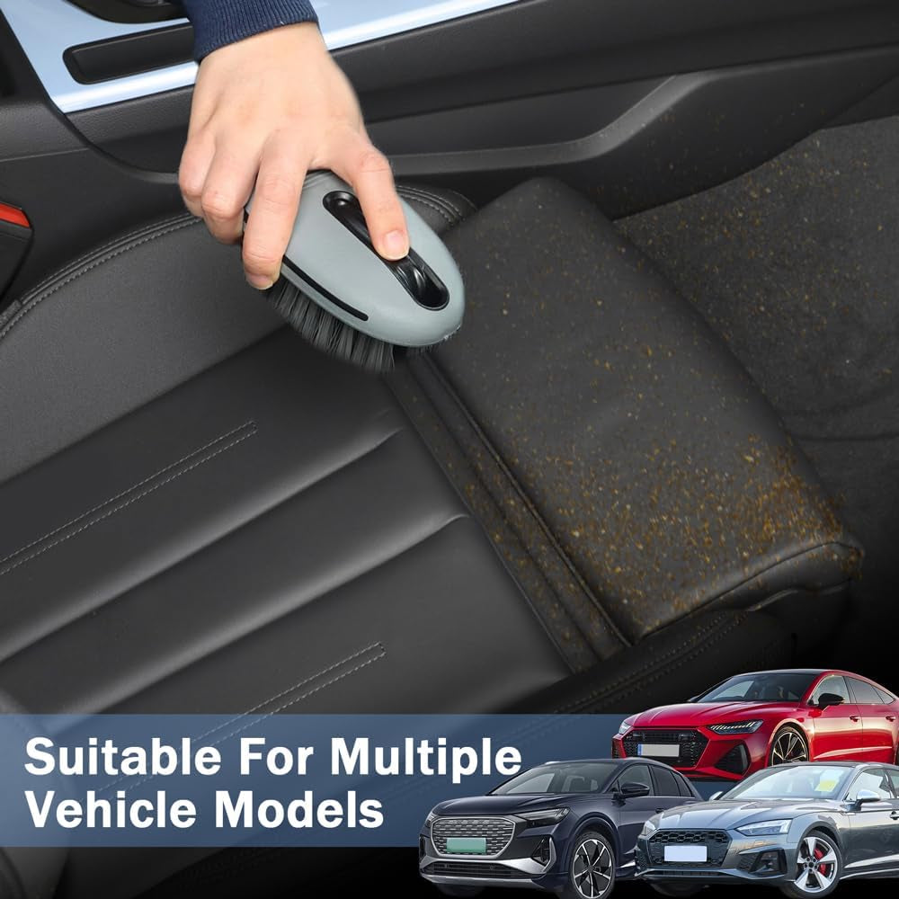 Carpet and Upholstery Cleaning Brush, Car Detailing Brush, Carpet Scrubber Stiff Bristle Detailing Scrub Brushes, Universal Car Accessories Interior Leather Brush for Car, Home, Couch