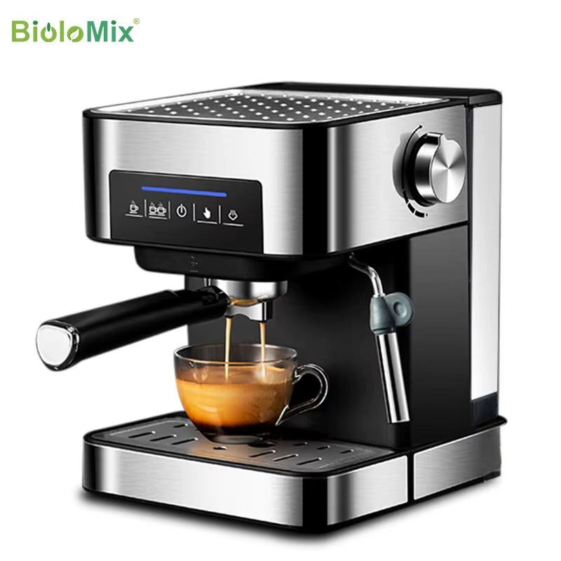 20 Bar Italian Type Espresso Coffee Maker Machine with Milk Frother Wand for Espresso, Cappuccino, Latte and Mocha