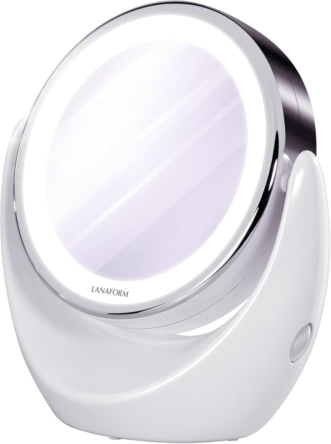 LED Mirror - Miroir Maquillage - Miroir LED Ø13 Cm - Miroir Grossissant - Effet Grossisant X1/ X10 - Miroir Double Face - Petit Miroir